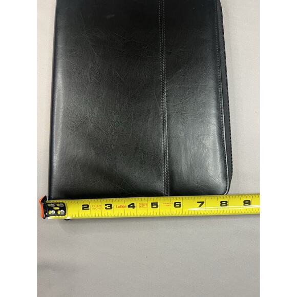 Black Faux Leather Tablet Case Stand 12” Diagonal Zip Around - Picture 6 of 10